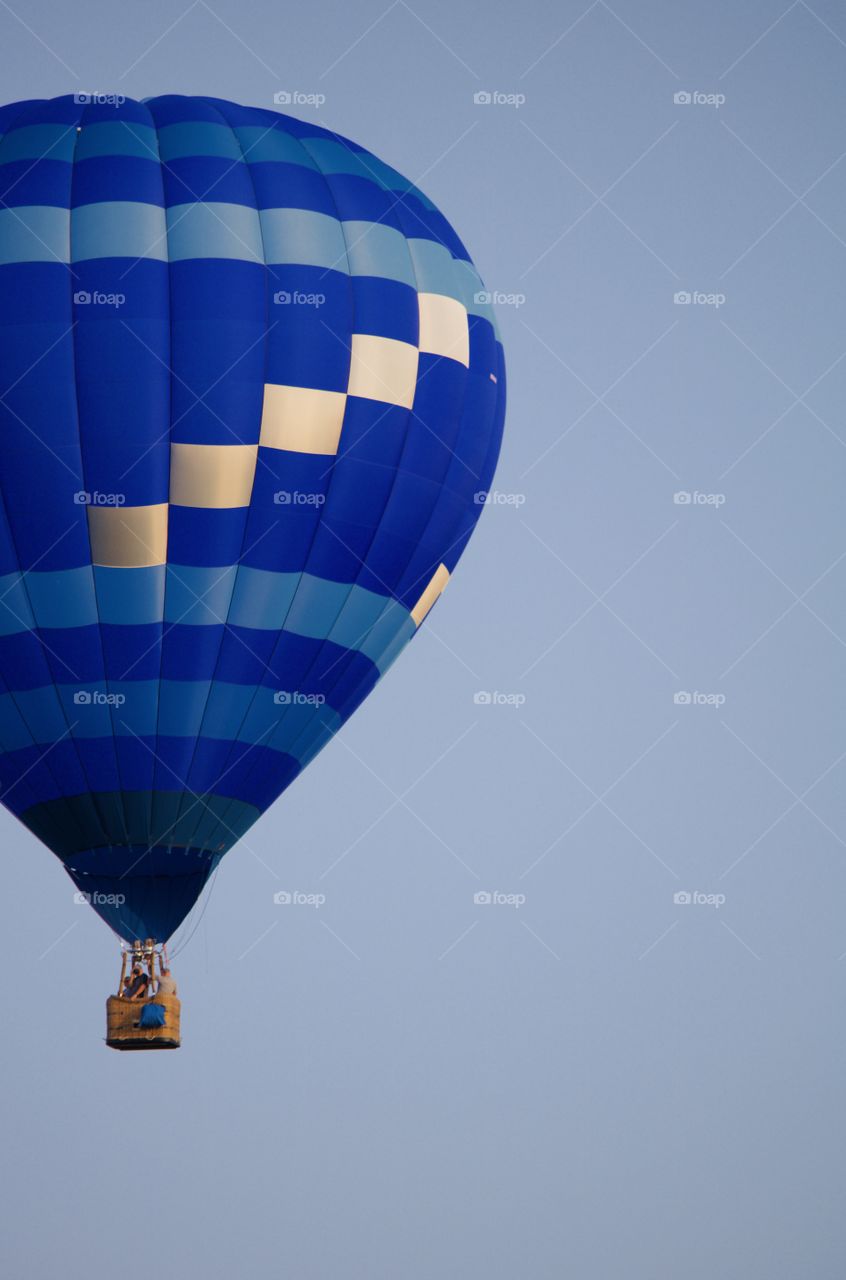 Blue hot air balloon 