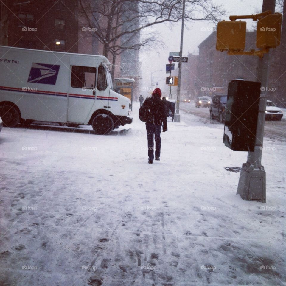 New York City snow day 
