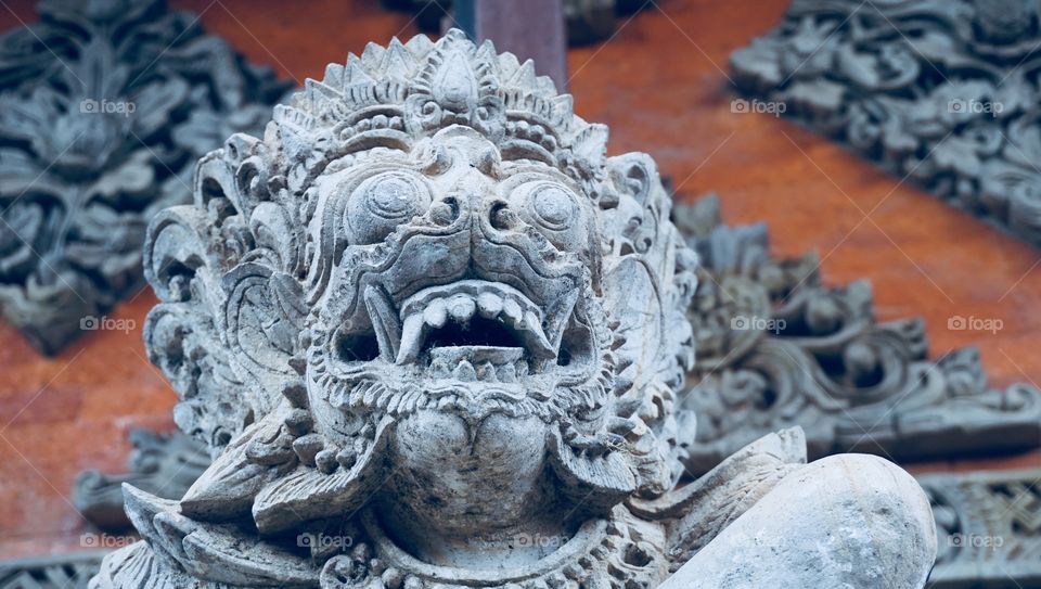 Hindu statue at a Bali temple