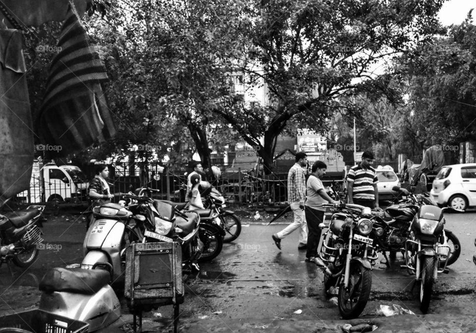 I took this picture at one of Delhi's famous bike market, virat market