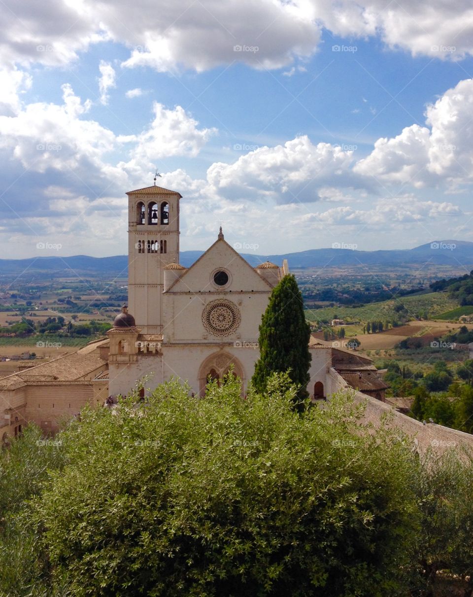 Basilica of St. Francis. front view of baslica of St. Francis