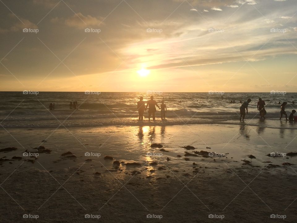 Beach, Sunset, Water, Sea, Dawn