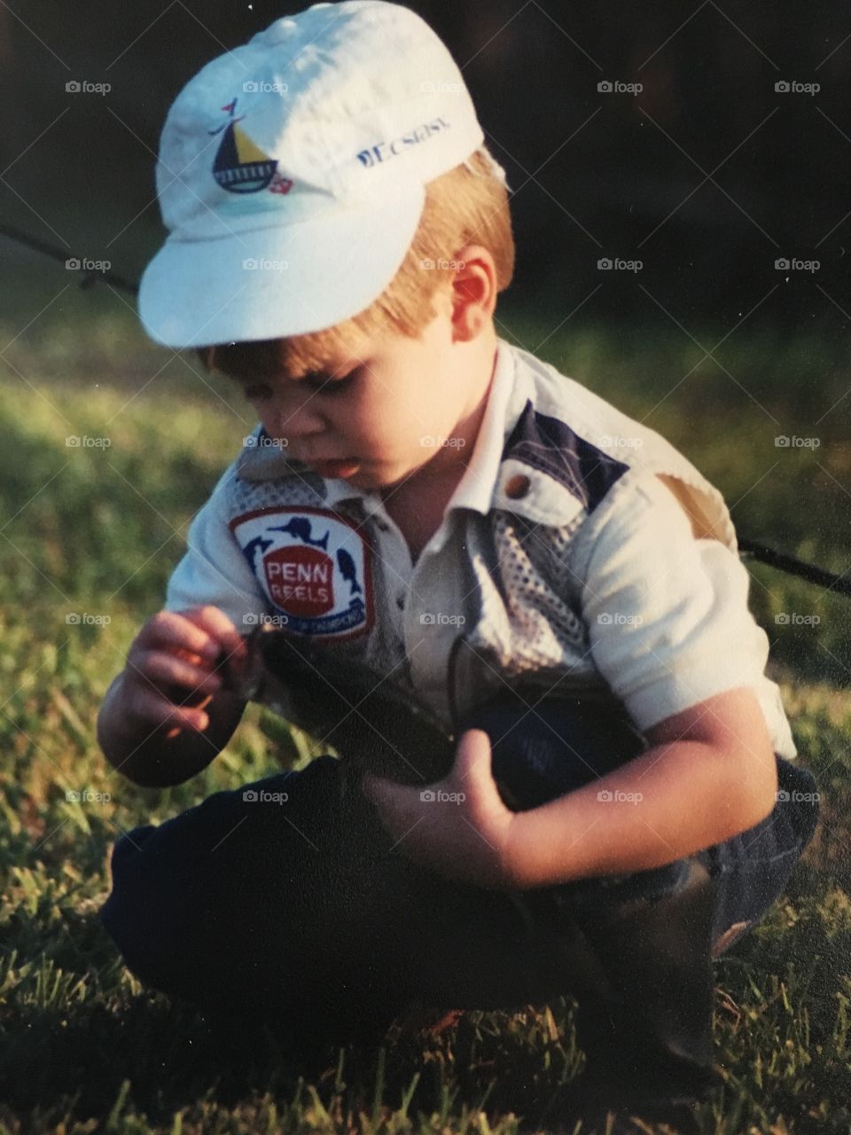 Little boy with fish 