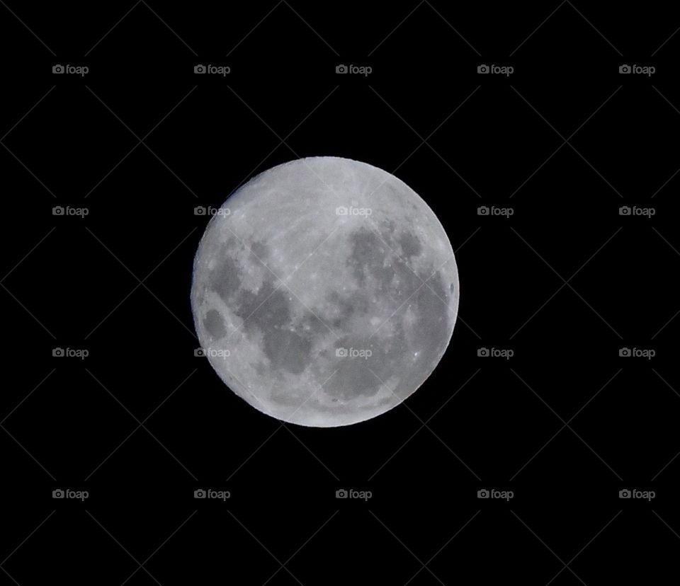A Super Lua do dia 31 de janeiro de 2018 vista e fotografada da porta da minha casa. “ The Super Moon in 01/31/2018, seen frontal the front dor of my house. So beautiful!!
