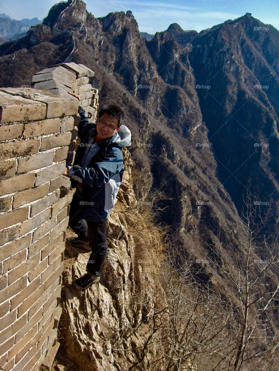 Some dicy parts during our hike of the ruins of The Great Wall