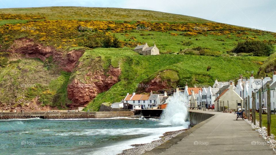 A wave hits Local Hero in Pennan