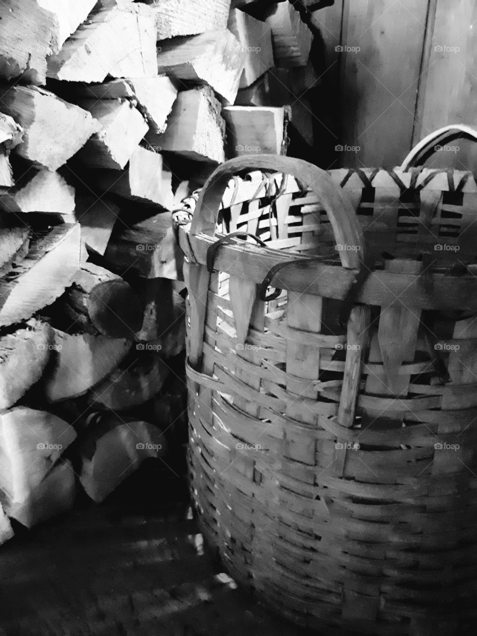 wood and basket