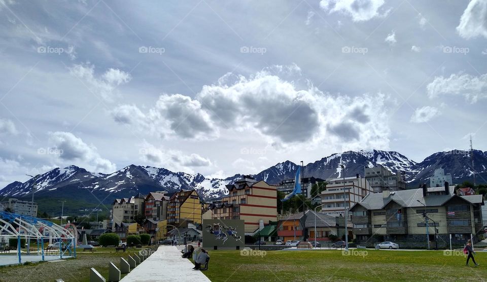 Clouds and mountains
