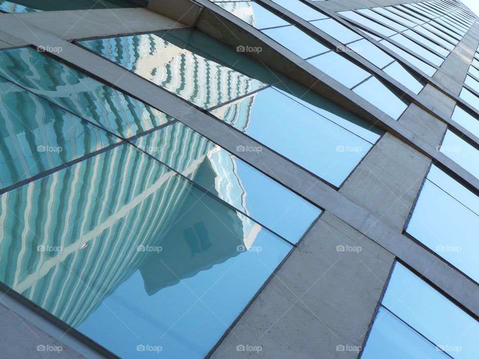 Modern building reflection