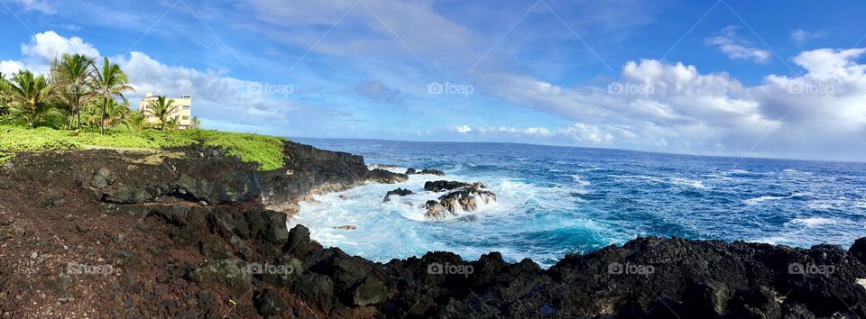 Panoramic on the sea cliffs