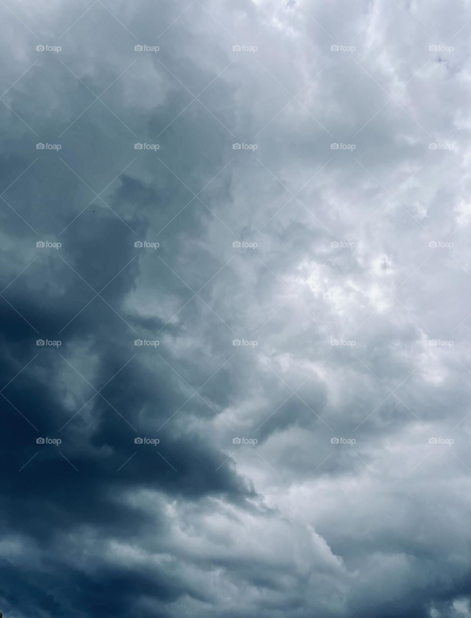 Wild, Wicked storm clouds moving through North Carolina on a warm Spring Day in May 2022