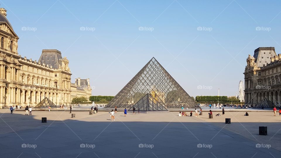 Pyramid of the Louvre museum in Paris