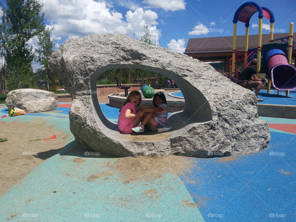 Relaxing . Fun in a rock