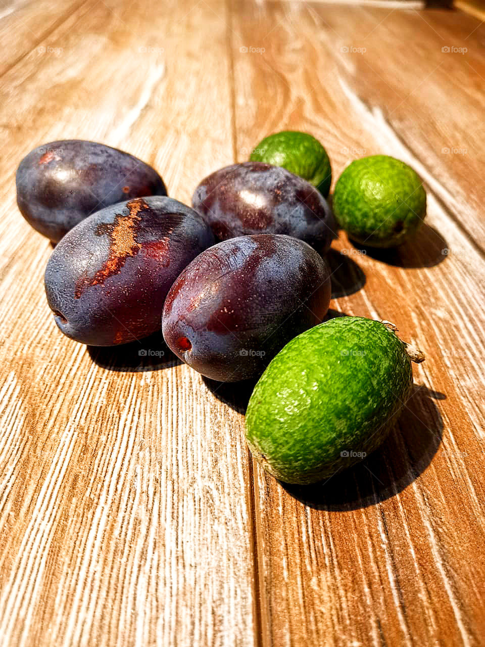 Plums and feijoa