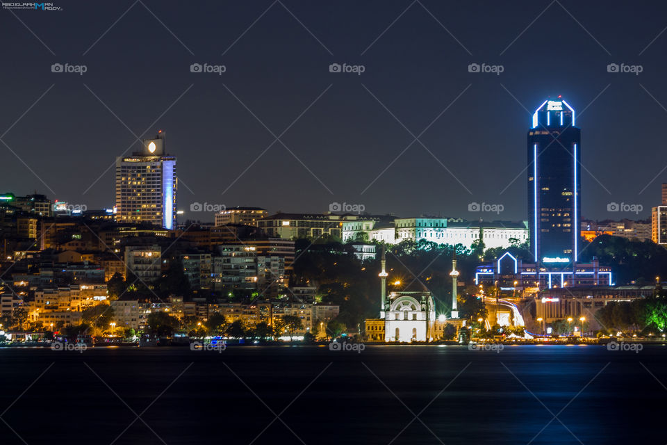 Istanbul at night - a night view of the beautiful İstanbul city in Turkey