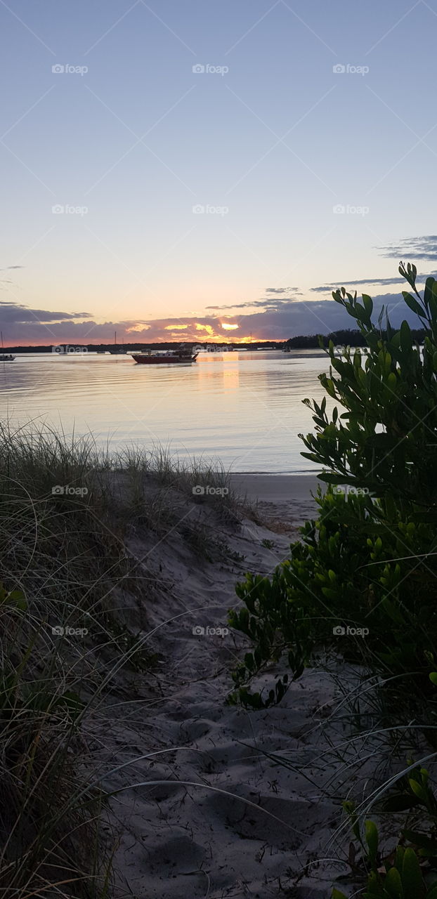 Path to Broatwater at Sunrise