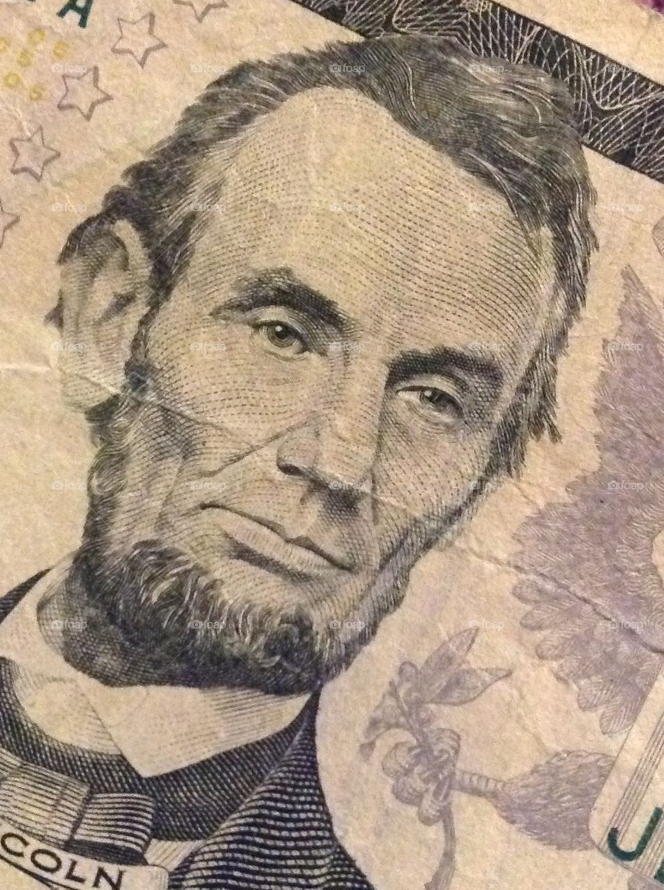 Us money president Lincoln 