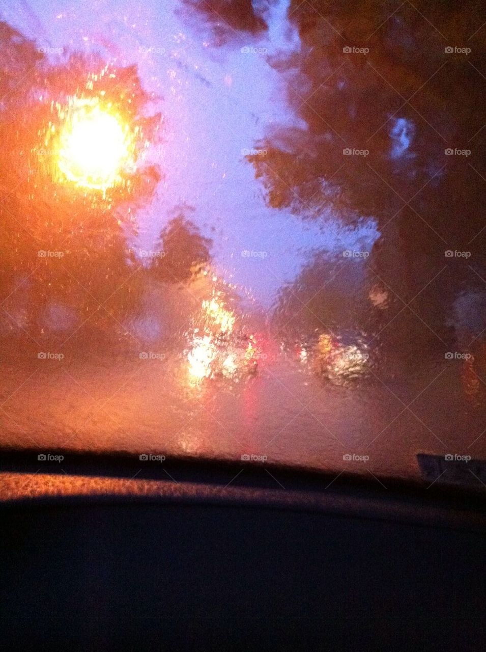 Hard driving rain