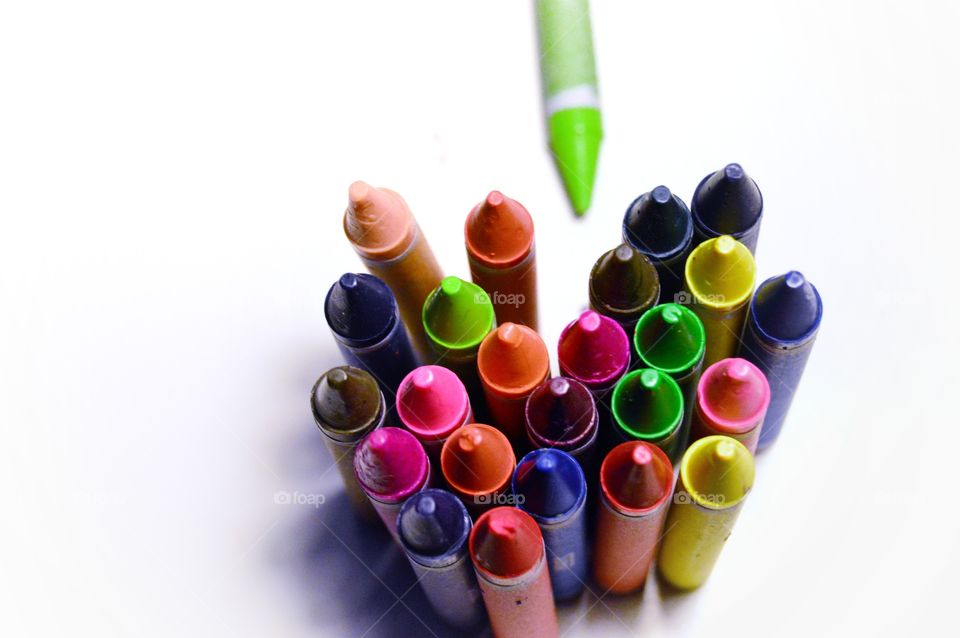 Colorful crayons