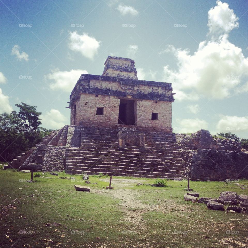 Mayan ruins in Yucatan. Mayan ruins on the Yucatan peninsula in Mexico