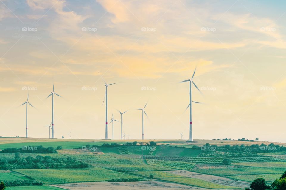 wind energy site picture with beautiful colours