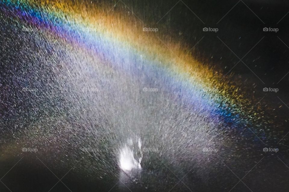 Rainbow water droplets  