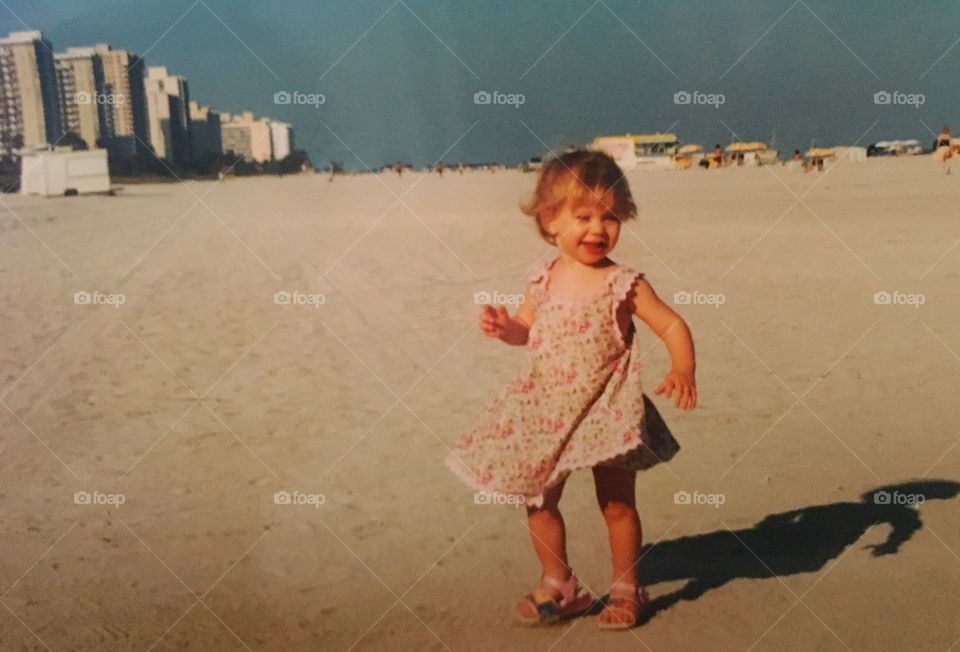 Little girl on Miami Beach