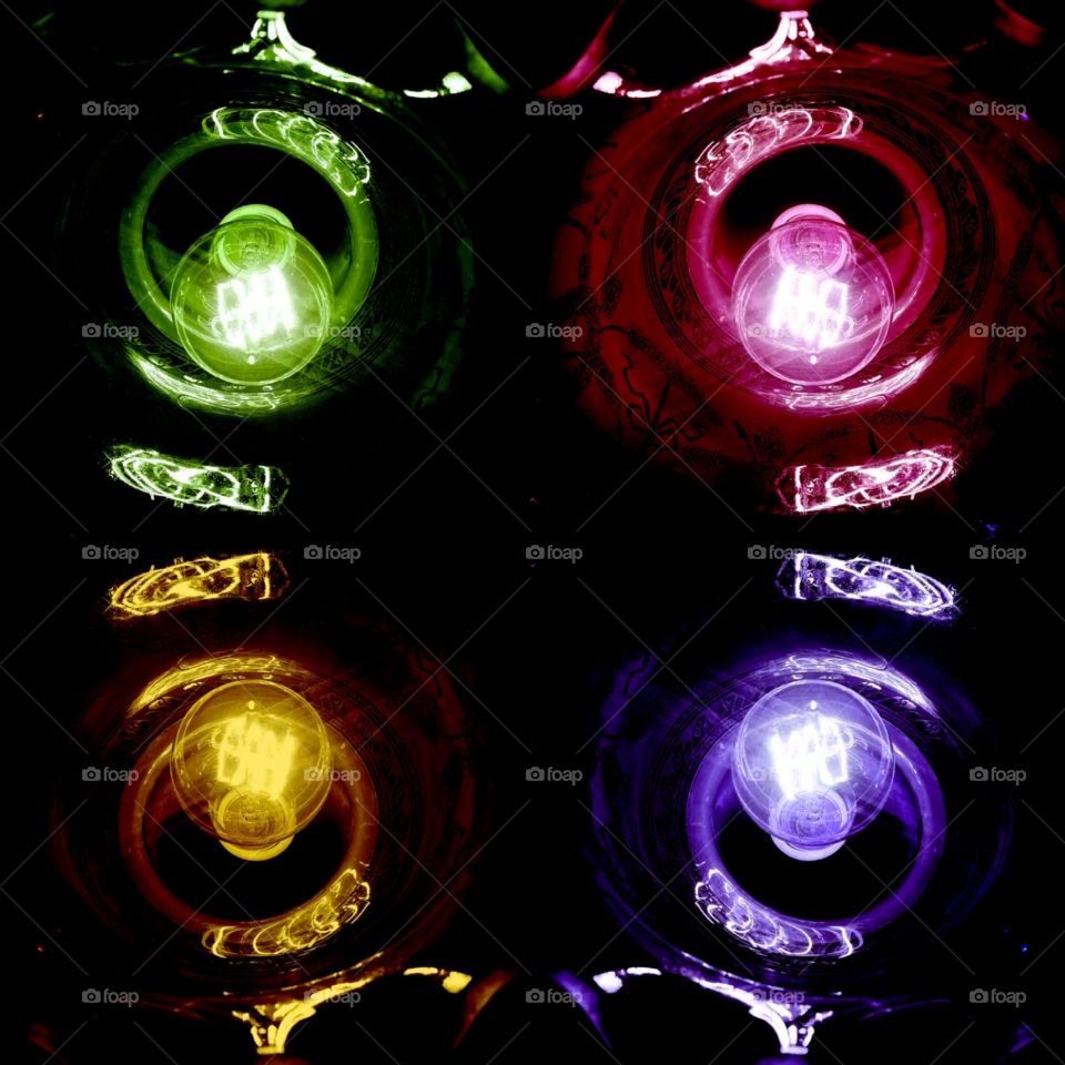 Close-up of Light Bulb - Abstract Art - Filtered Colors