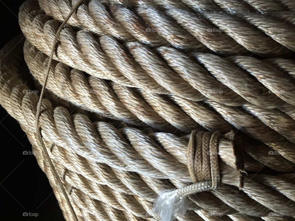 Extra rope below deck