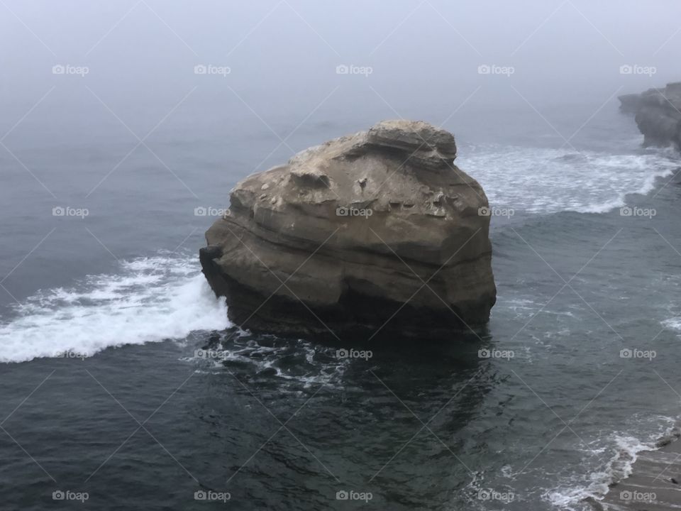Rock just offshore