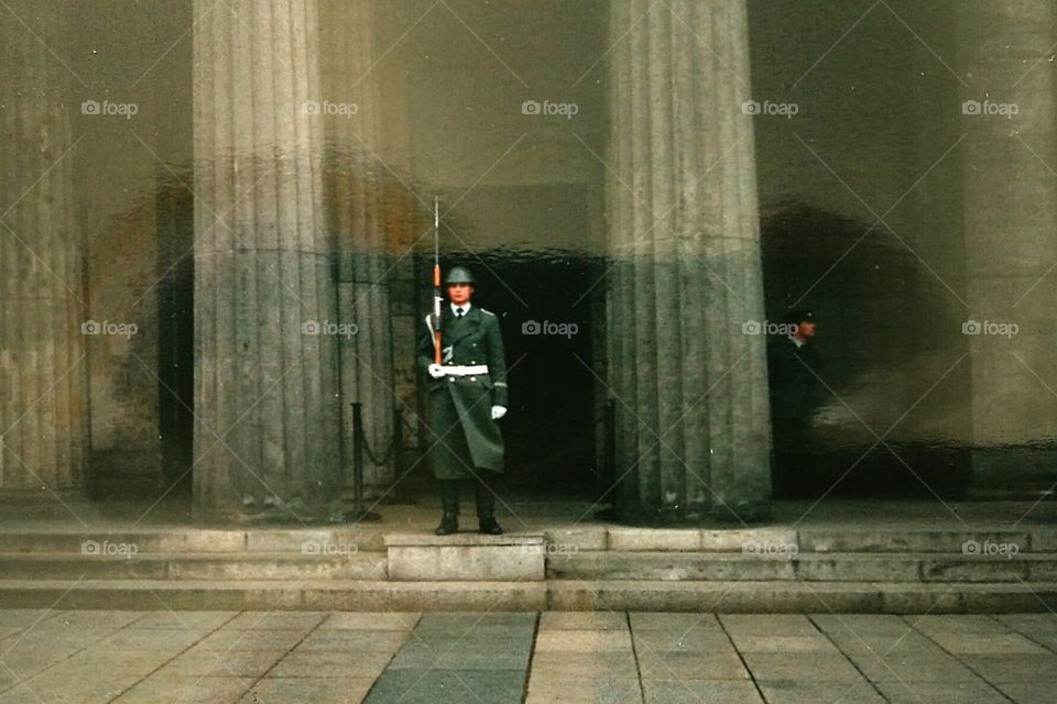 East Germany 1989 guard on duty