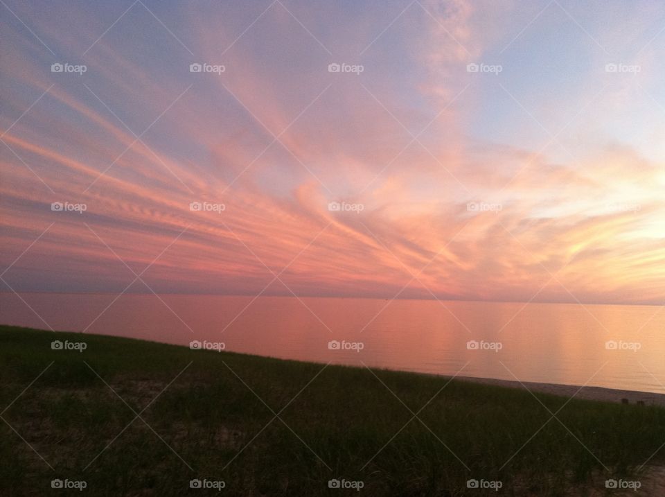 Lake Michigan Sunset. Taken near Frankfort in Northern Michigan.