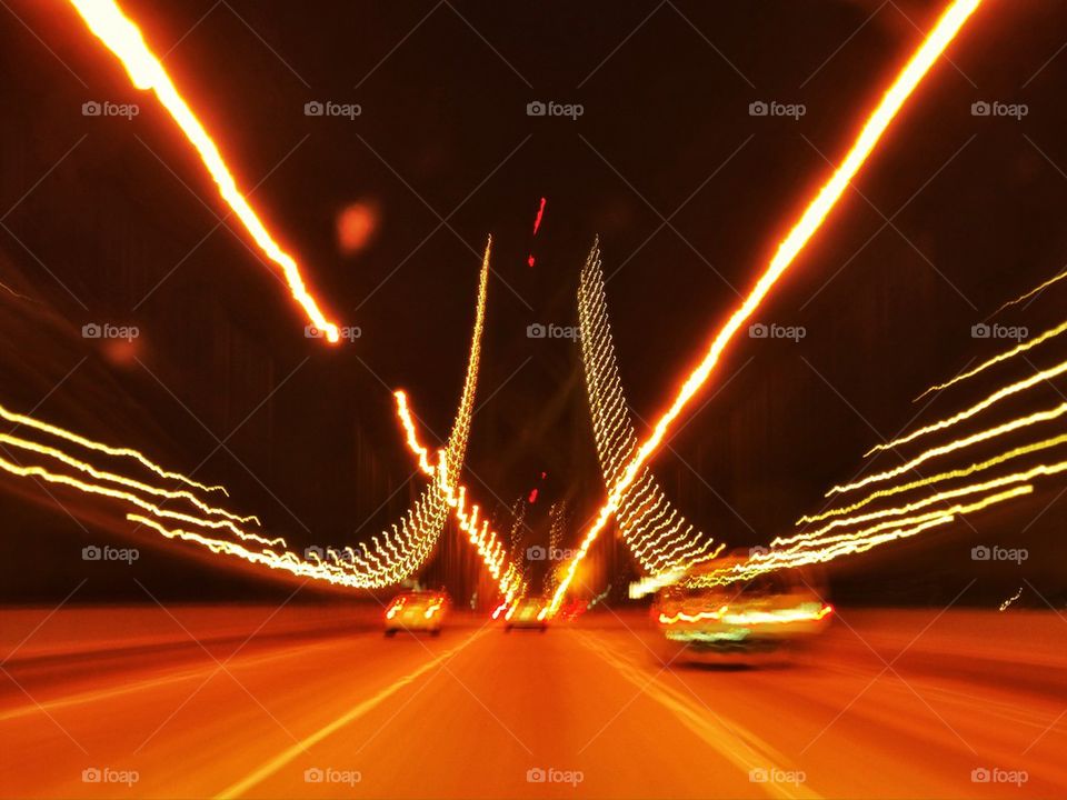 San Francisco Bay Bridge at night