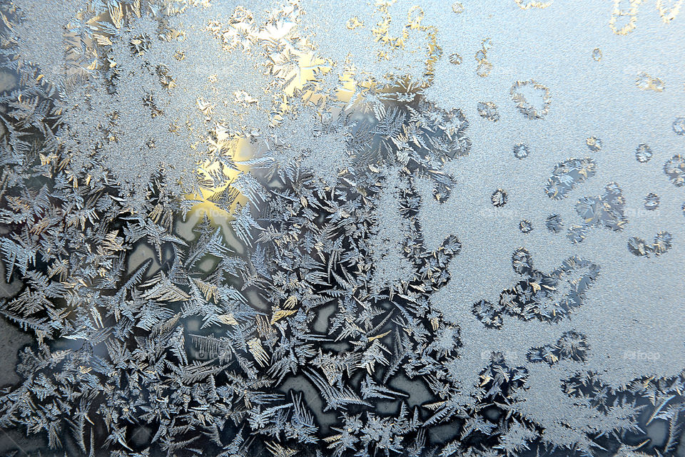 frozen patterns on the window