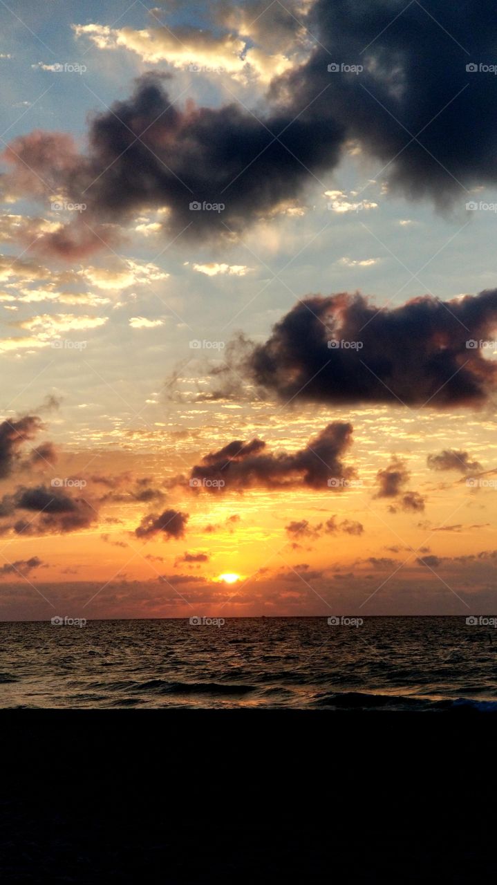 Fort Lauderdale beach ocean sunrise