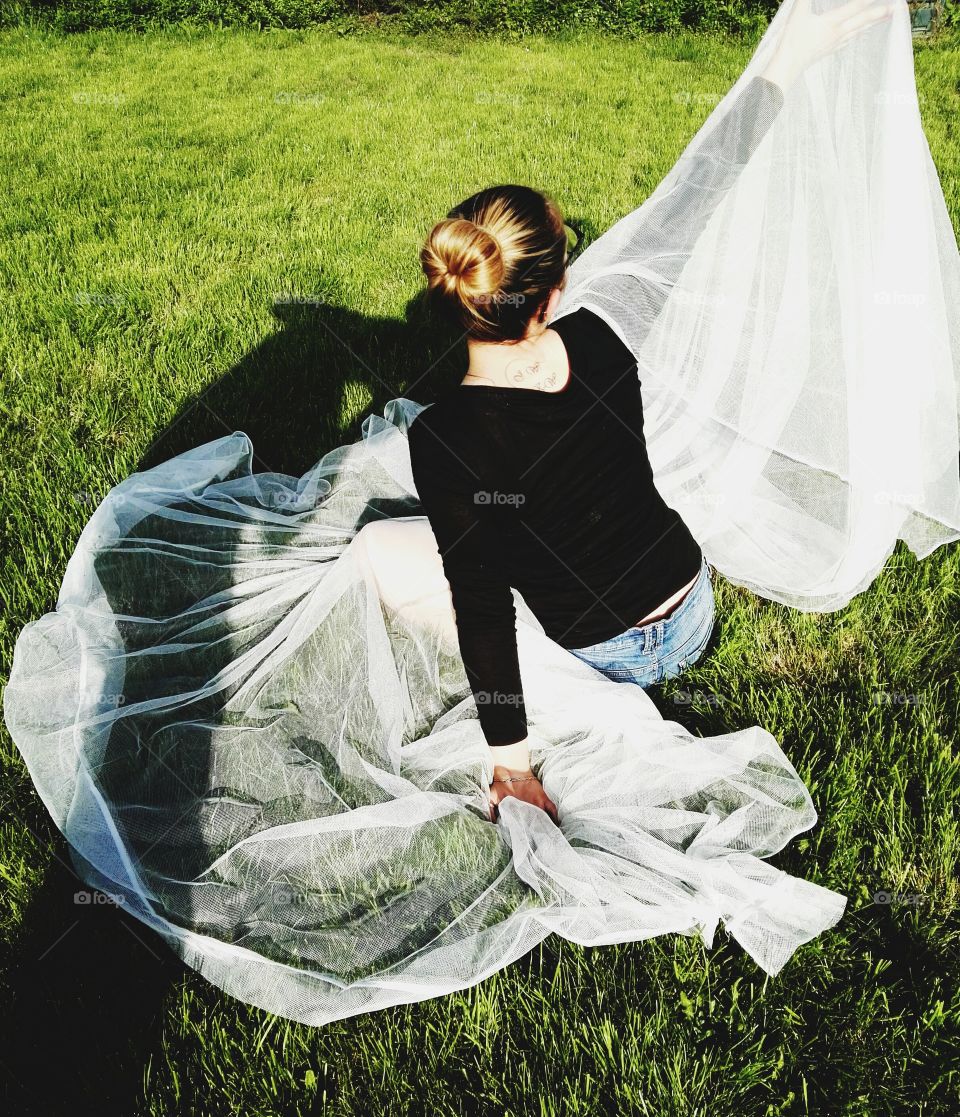 young woman on grass