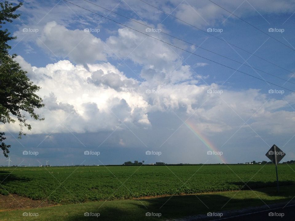 Rainbow in the distance