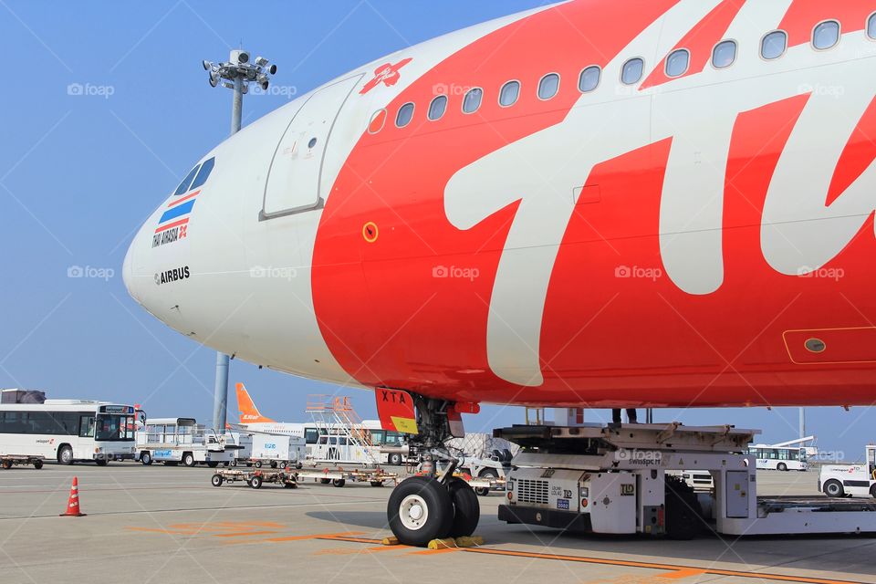 Thai AirAsiaX landed at Chubu Centrair airport after a smooth night!
