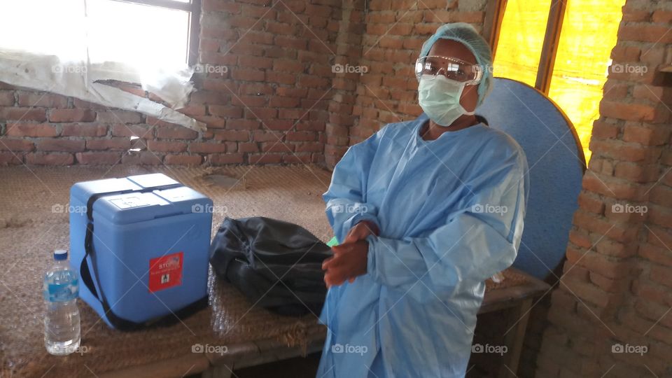 Immunization program in lockdown Nepal.