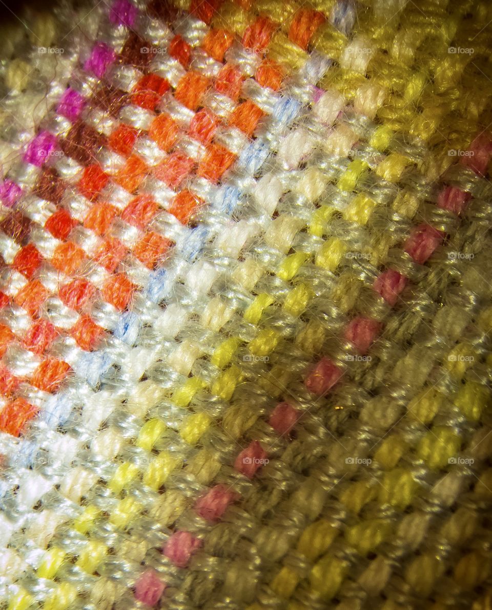 Textile closeup threads