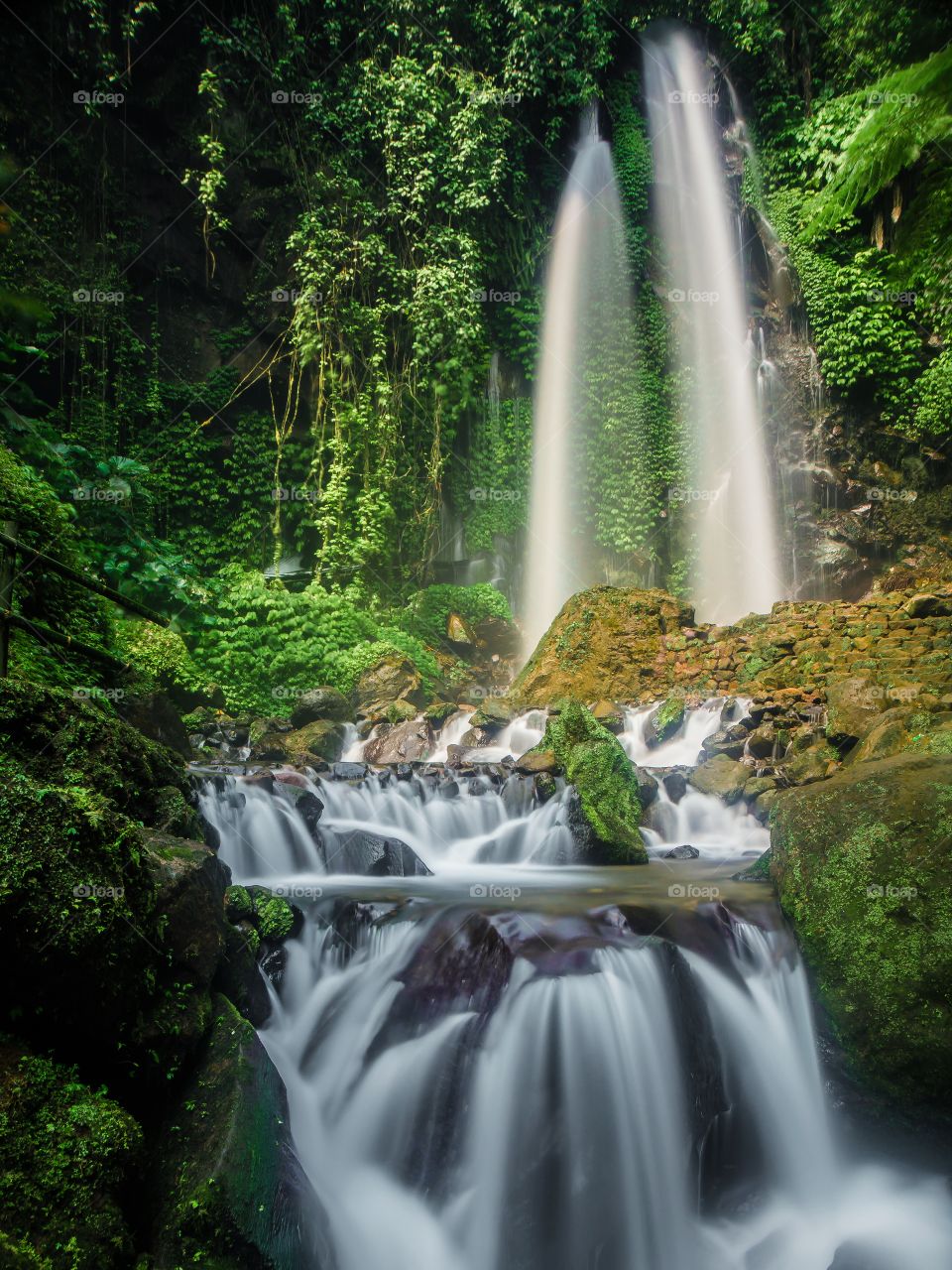 jumog waterfall, indonesia