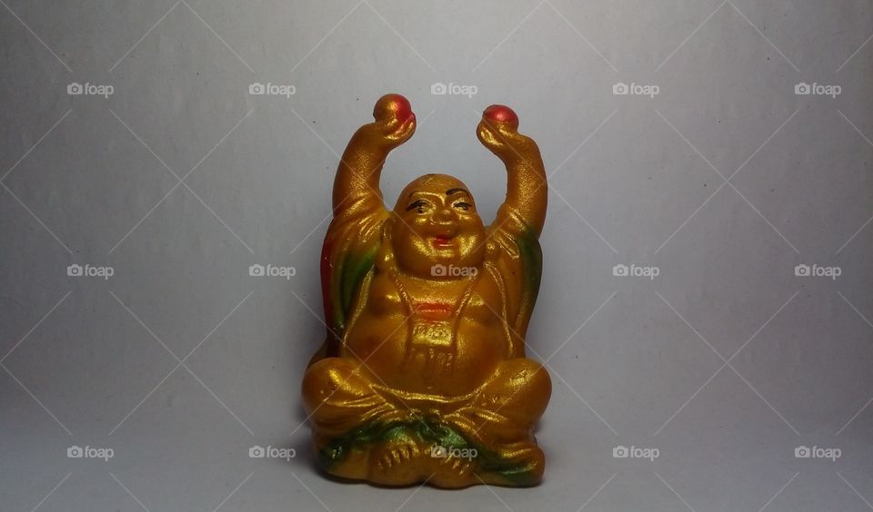 Golden laughing Buddha
