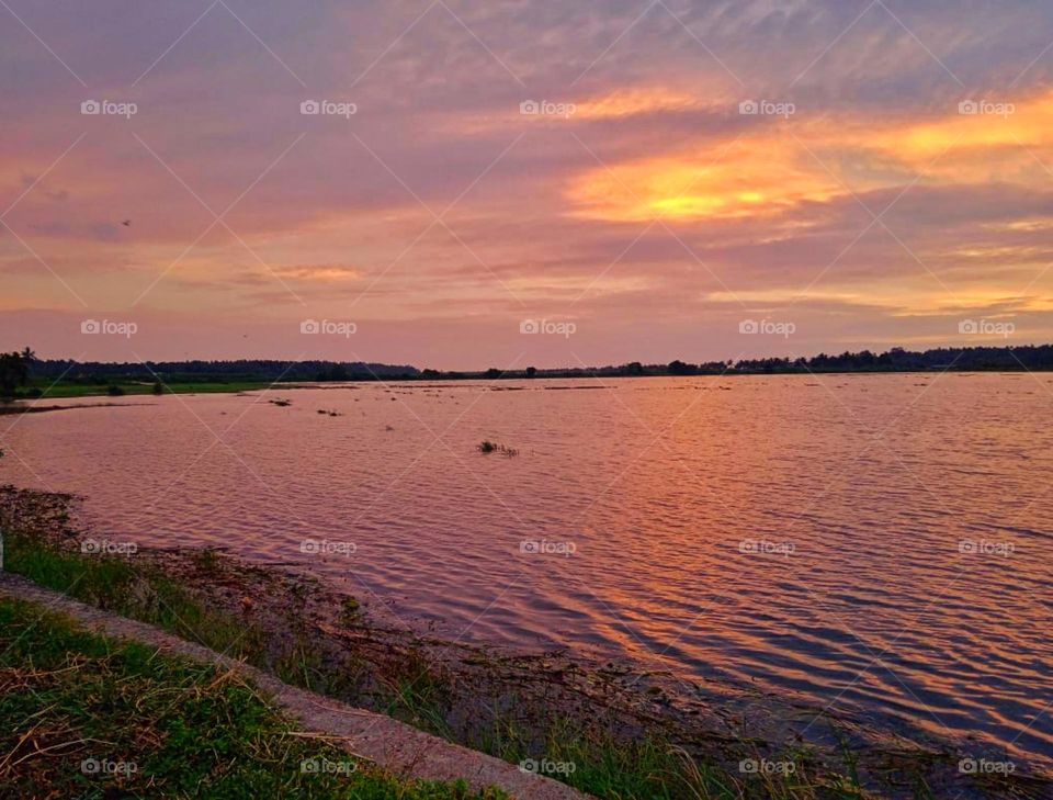 beautiful scenery image of before night