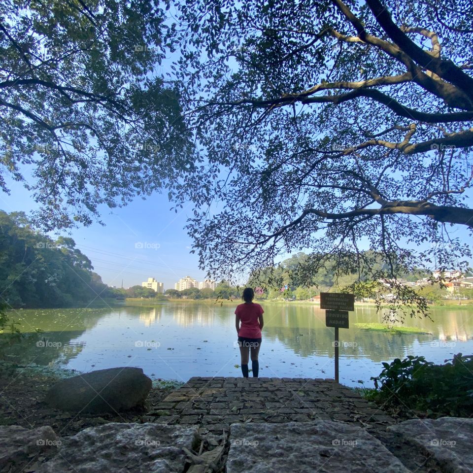 Morning breath at the lake after a nice running 🦆