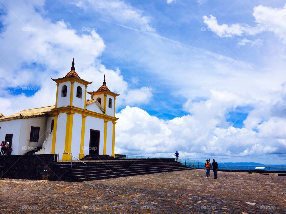 Peoples near the church