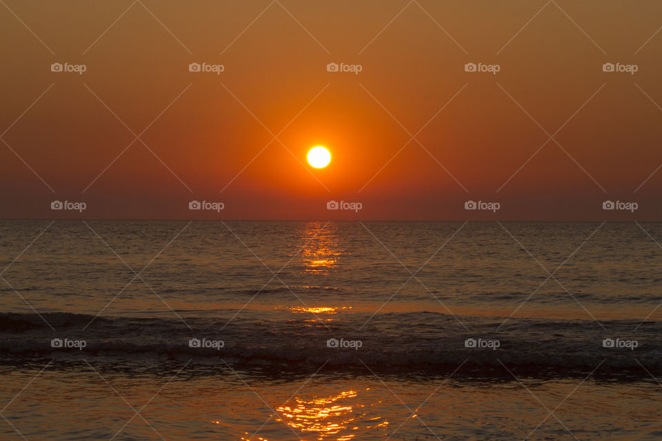 View of lake during sunset