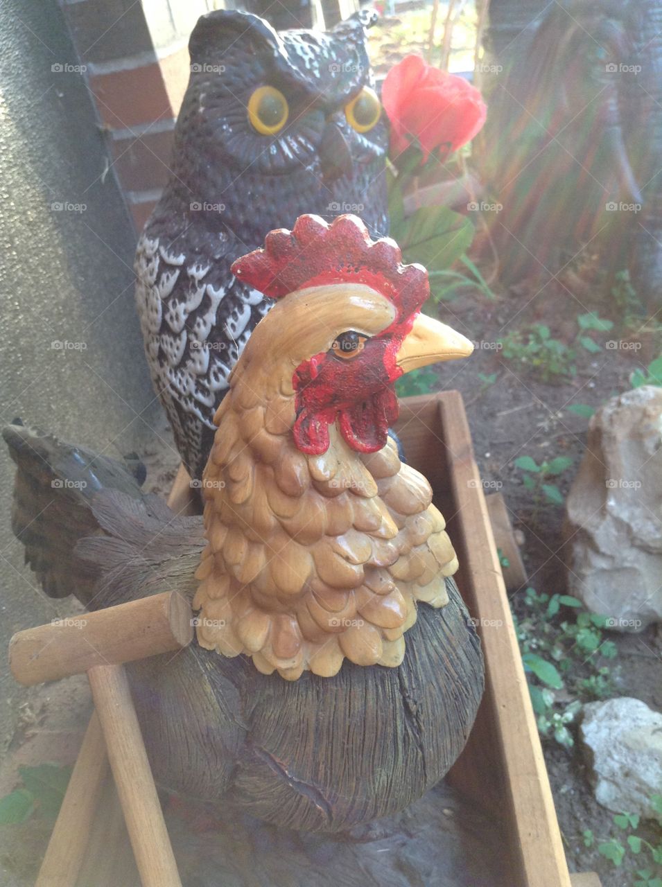 Rooster statue