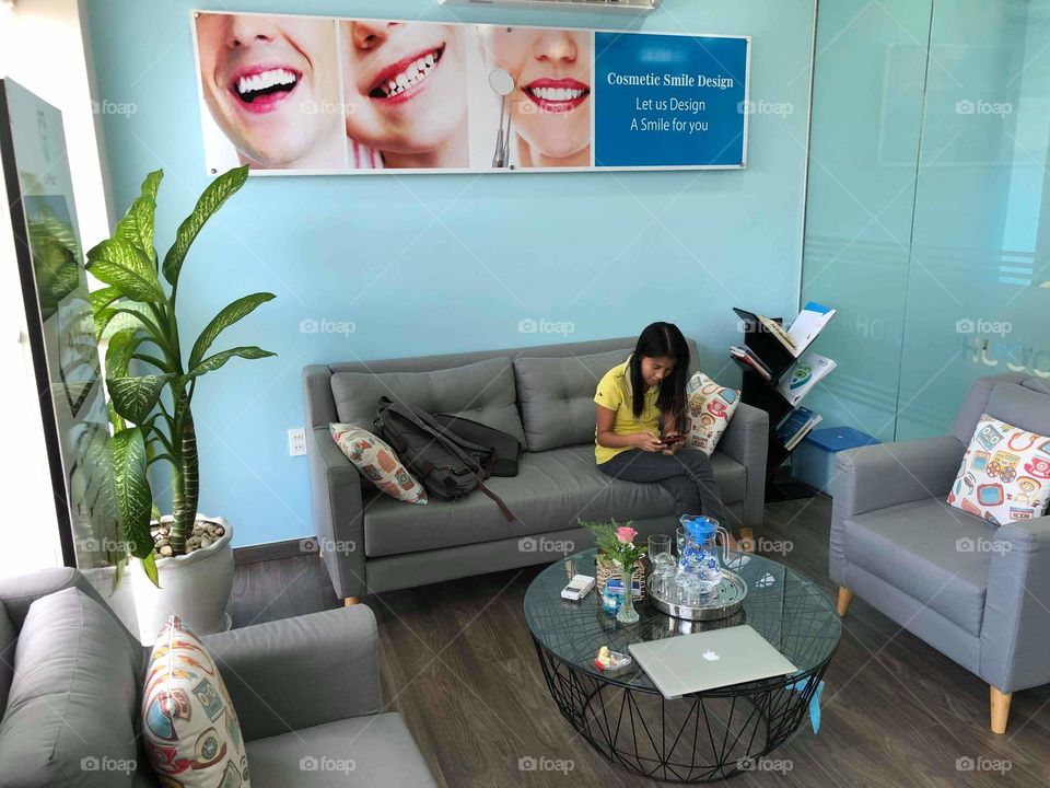 Patiently waiting for my dentist