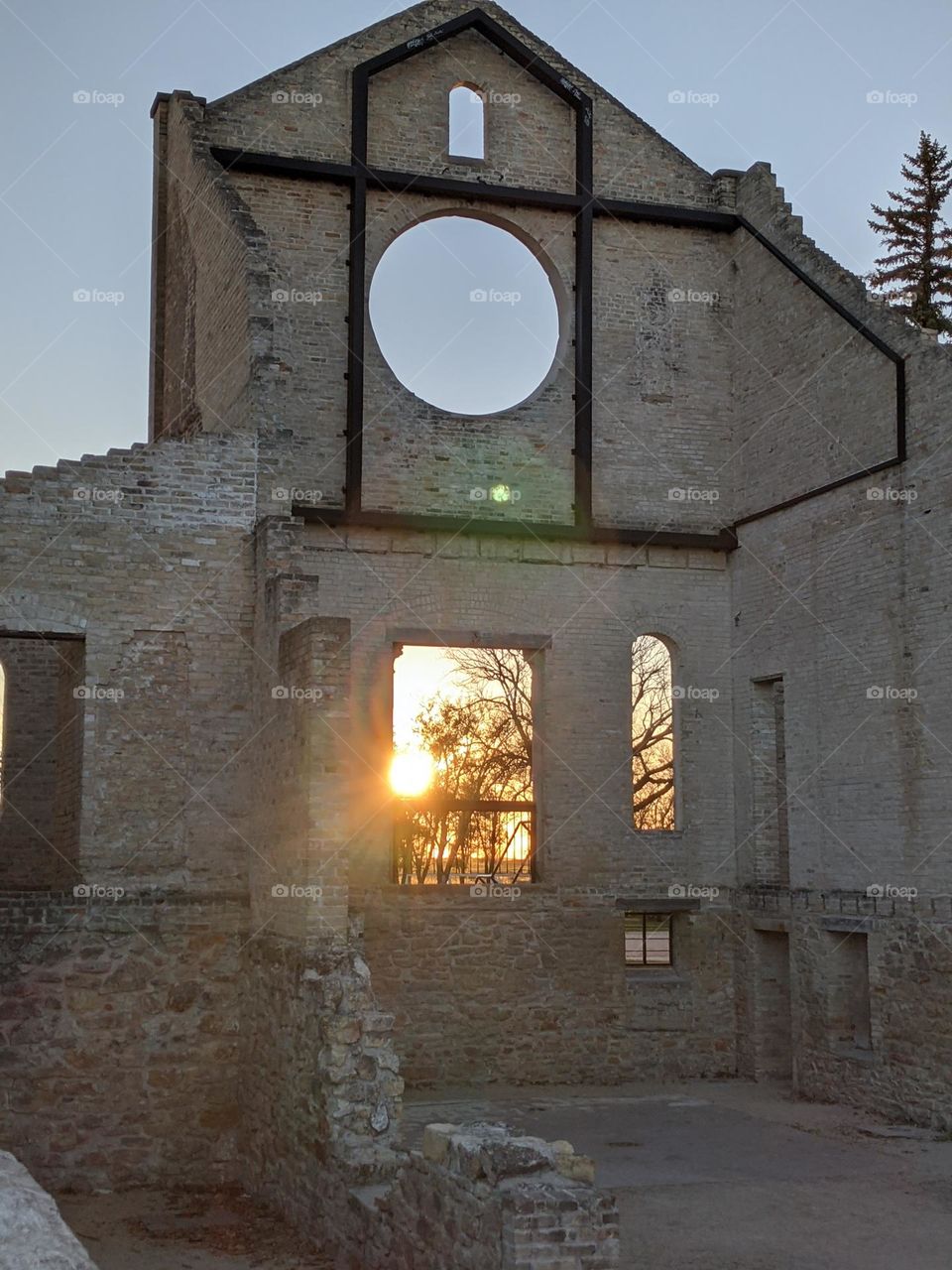 sunsets behind the monastery runes