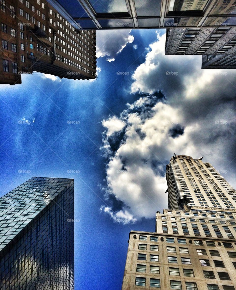Looking up in New York City